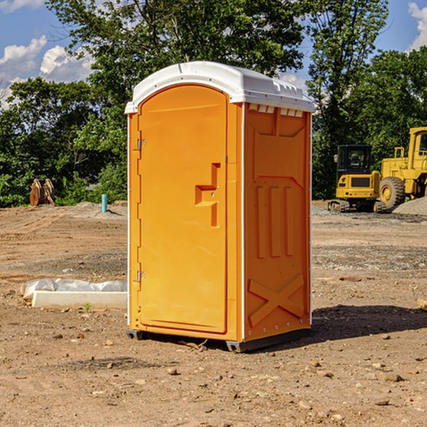 how often are the portable toilets cleaned and serviced during a rental period in Ebro FL